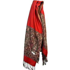 Jerusalem 100% Cashmere Large Scarf Shawl 78" x 30" Elegant Soft Warm NWOT